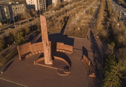 Obelisk of Glory to the fallen residents of Aktobe for their Motherland in the war during the Great Patroitic War